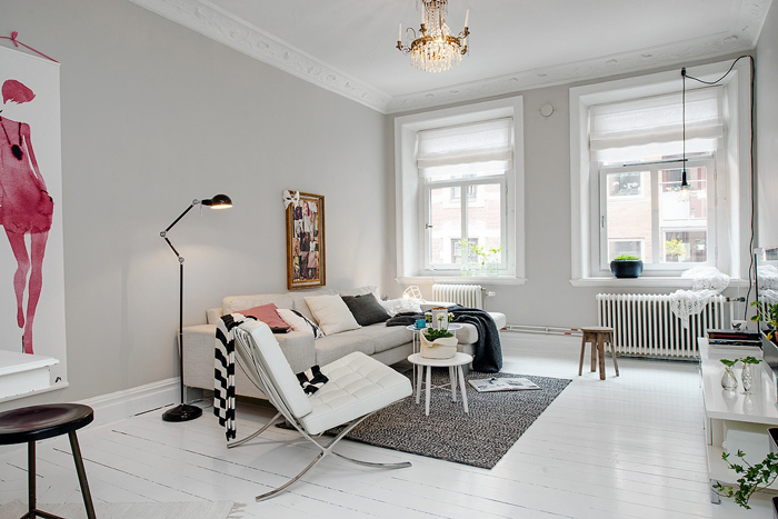 Светлая квартира в Швеции