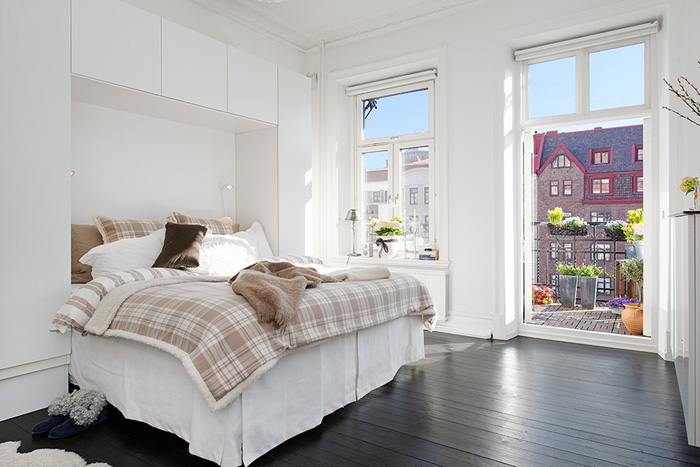 Черно-белый интерьер квартиры в Швеции