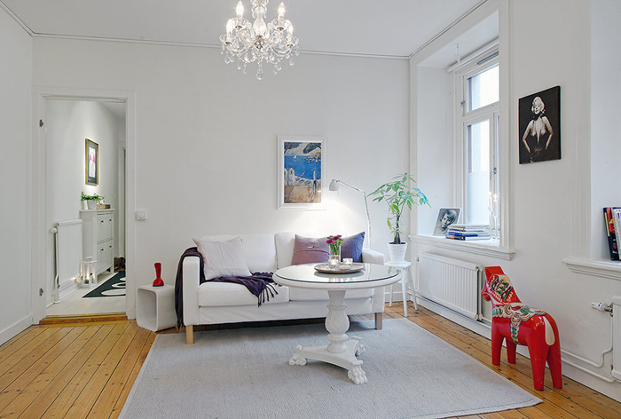 Маленькая двухкомнатная квартира в Швеции (57 кв. м)