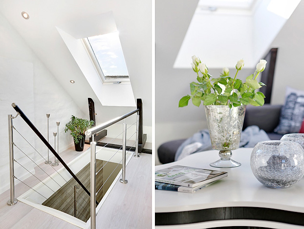 Маленькая квартира в 2-ух уровнях в Швеции (62 кв. м)